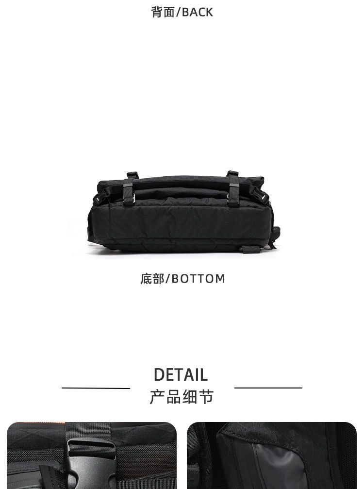 新款男士机能商务双肩包背包手提户外通勤旅行斜跨笔记本电脑书包 商品说明图