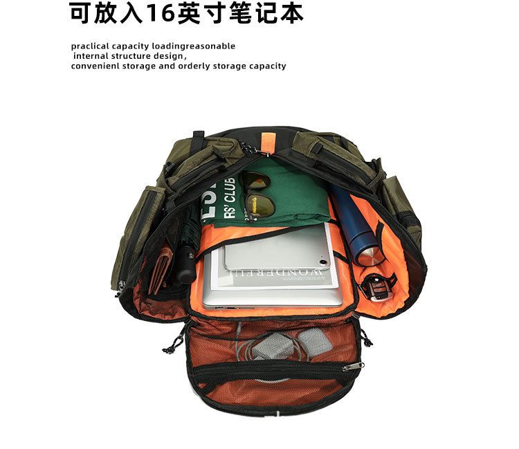 男士机能防水徒步双肩包男款通勤出差户外旅行运动背包 商品说明图