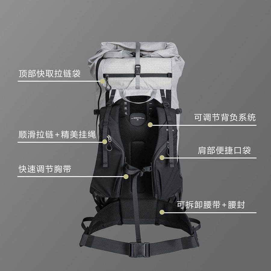 户外专业登山包防水双肩轻量化大容量徒步旅行运动背包旅游轻便女 细节图 3