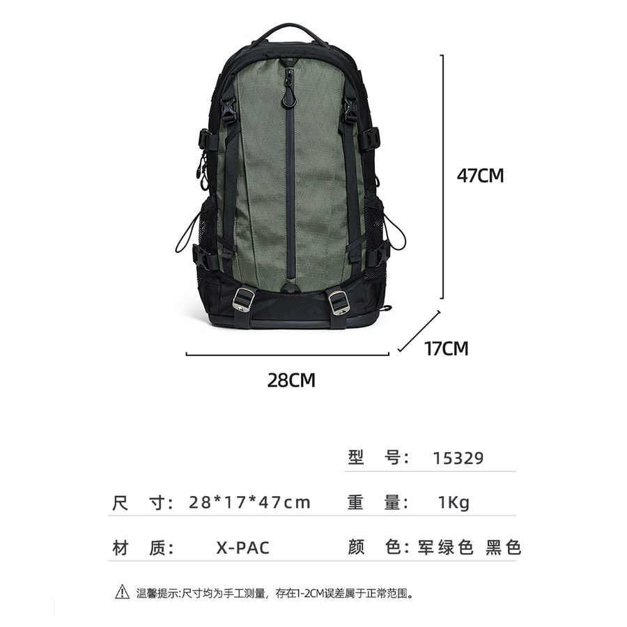 新款男士防水户外大容量旅行电脑双肩包男款机能商务通勤休闲背包 细节图 6