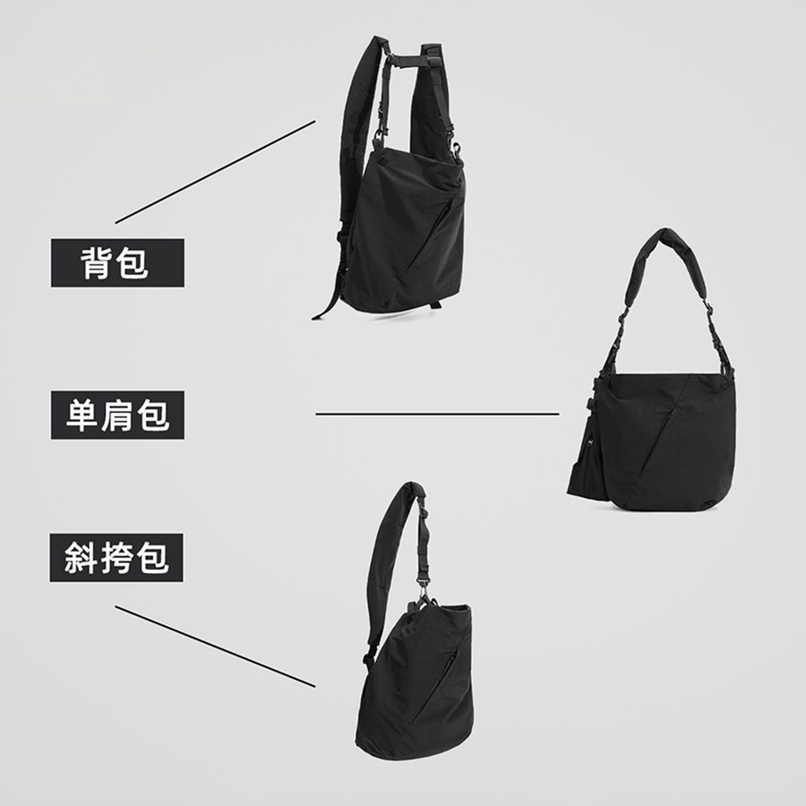 男士双肩斜挎两用包登山包旅行轻便单肩男包机能运动男款骑行背包 细节图 4