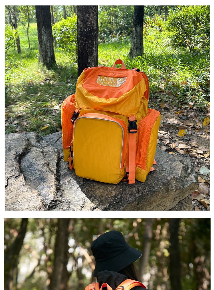 旅行背包女士户外骑行登山包运动徒步旅游大容量轻便防水双肩背包 商品说明图