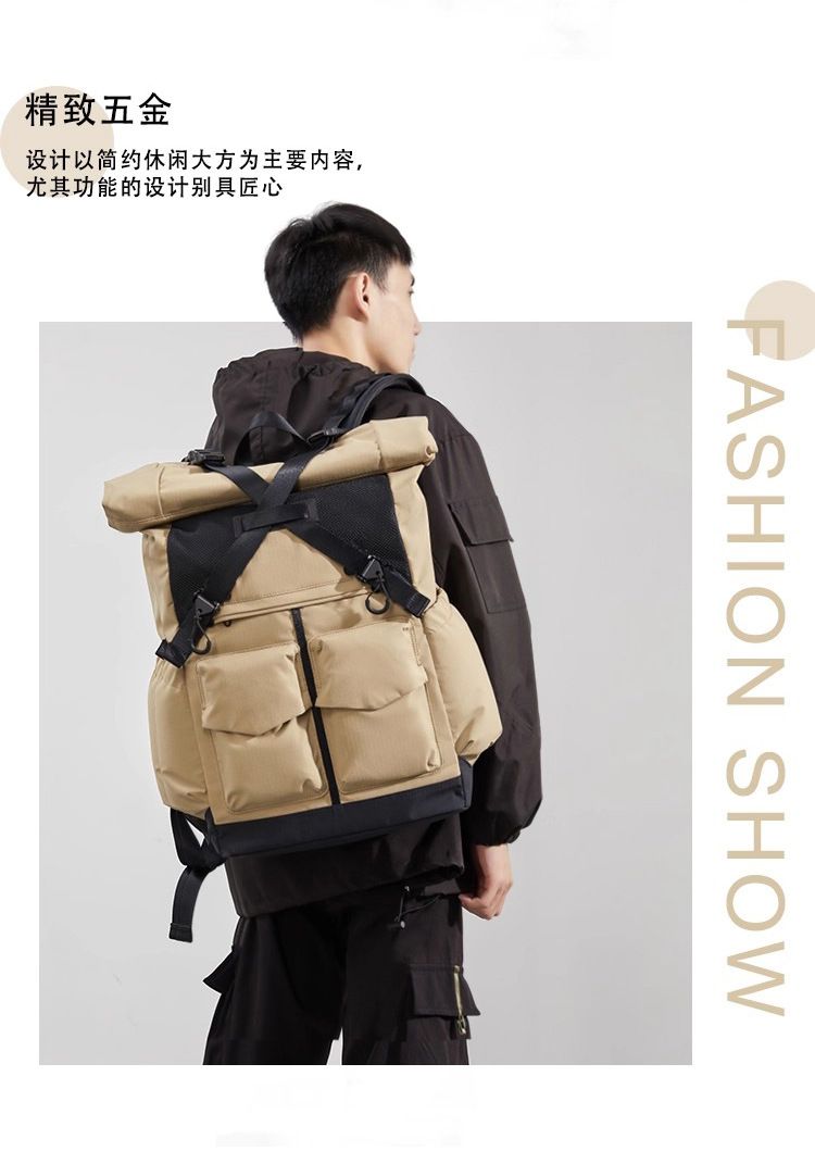 背包男双肩包轻便休闲户外旅行大容量书包徒步登山包男士电脑包女 商品说明图