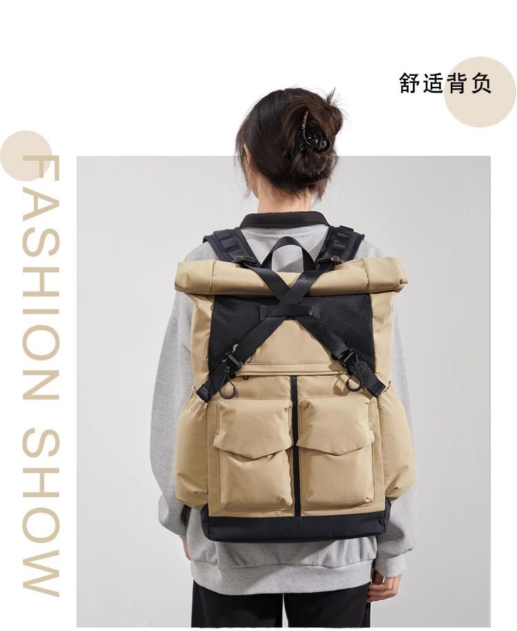 背包男双肩包轻便休闲户外旅行大容量书包徒步登山包男士电脑包女 商品说明图