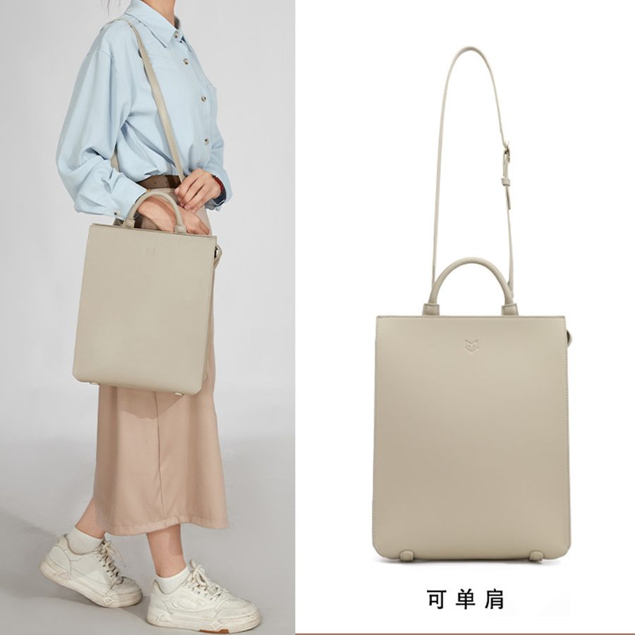 小众设计感皮质双肩包女士高级感通勤电脑背包女2026新款学生书包 细节图 3