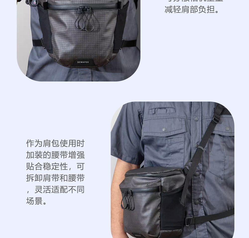 2026新款相机包便携户外斜挎内胆单肩摄影包防水微单反收纳胸包男 商品说明图