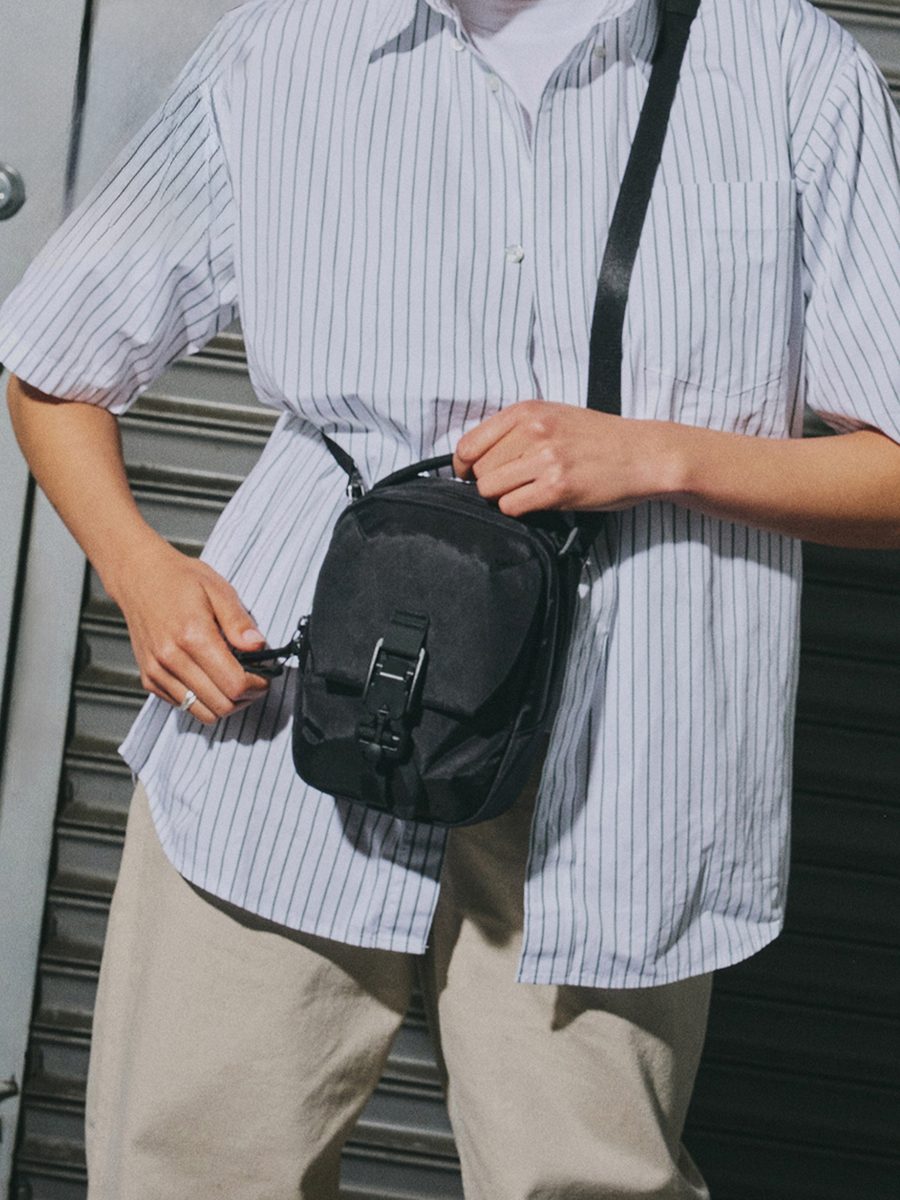 休闲城市通勤斜挎包男款机能风多功能单肩包X-Pac磁扣轻便手机包 细节图 2