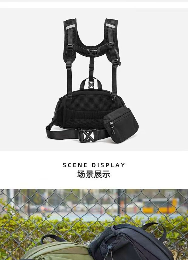 户外徒步登山旅行斜挎包男女多功能腰包大容量轻便运动骑行双肩包 商品说明图