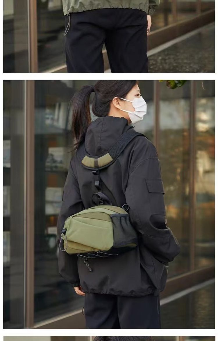 户外徒步登山旅行斜挎包男女多功能腰包大容量轻便运动骑行双肩包 商品说明图