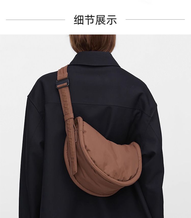 休闲斜挎包男女同款2026新款3L轻便男士挎包单肩手提腋下包高级感 商品说明图