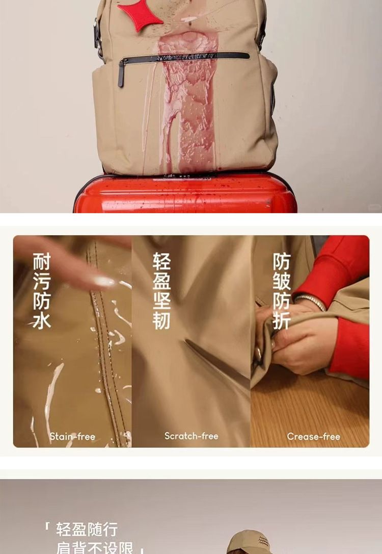 2026新款双肩包男女户外通勤旅行背包休闲轻便大容量防水电脑书包 商品说明图