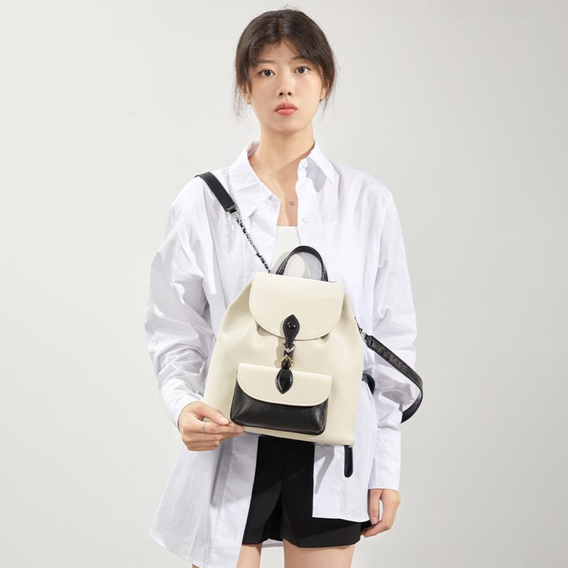 设计感小众双肩包通勤百搭2026新款时尚小背包皮质复古高级感女包