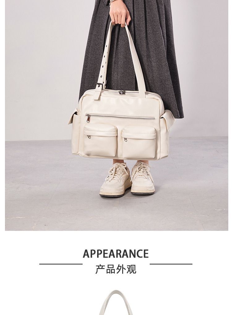 通勤托特包女2026新款小众设计大容量腋下包时尚百搭单肩斜挎包包 商品说明图