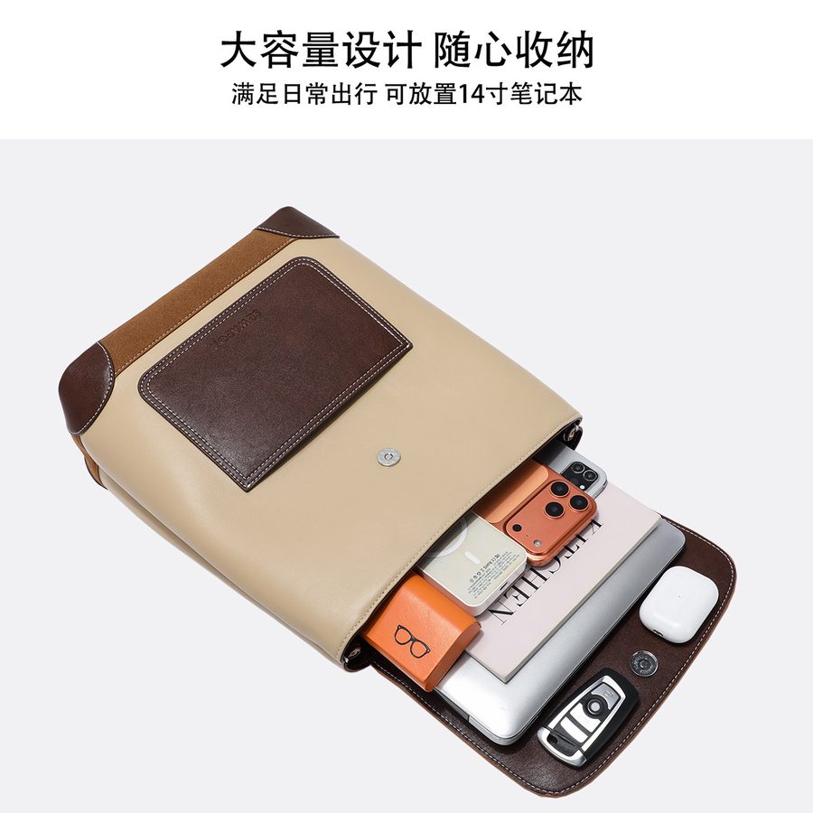 高级感小众双肩包女大容量日常上班通勤百搭电脑皮质背包学生书包 细节图 6