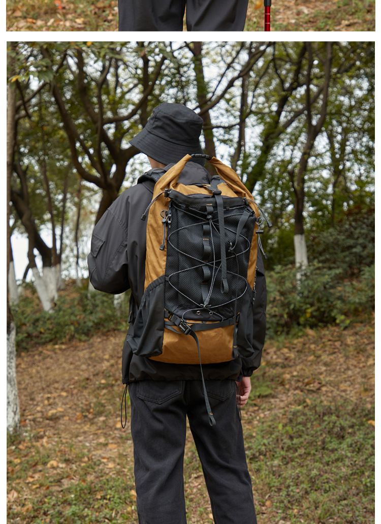 户外徒步登山包多功能轻量化防泼水大容量双肩包爬山露营旅行背包 商品说明图